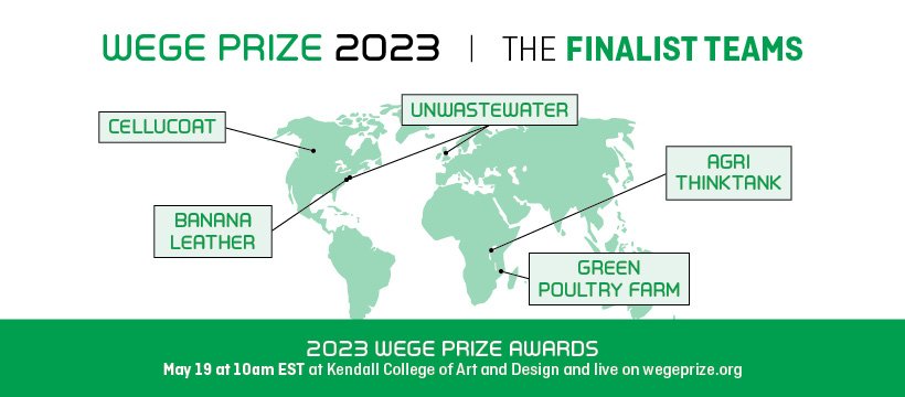 FINALISTS ANNOUNCED FOR WEGE PRIZE 2023, GLOBAL COMPETITION FOR CIRCULAR ECONOMY SOLUTIONS